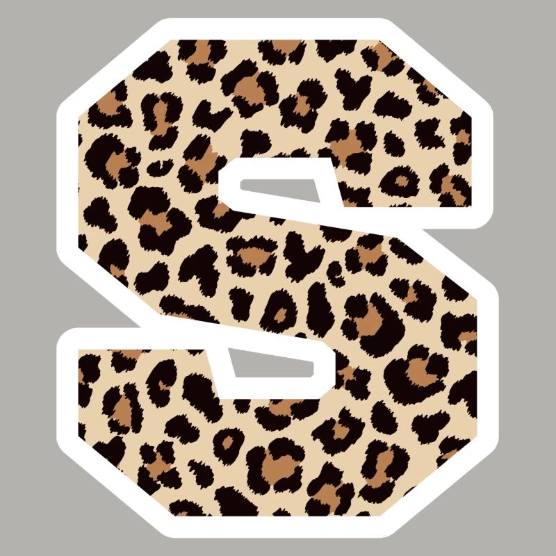 Letter S Leopard Pattern - Birthday Gift Idea