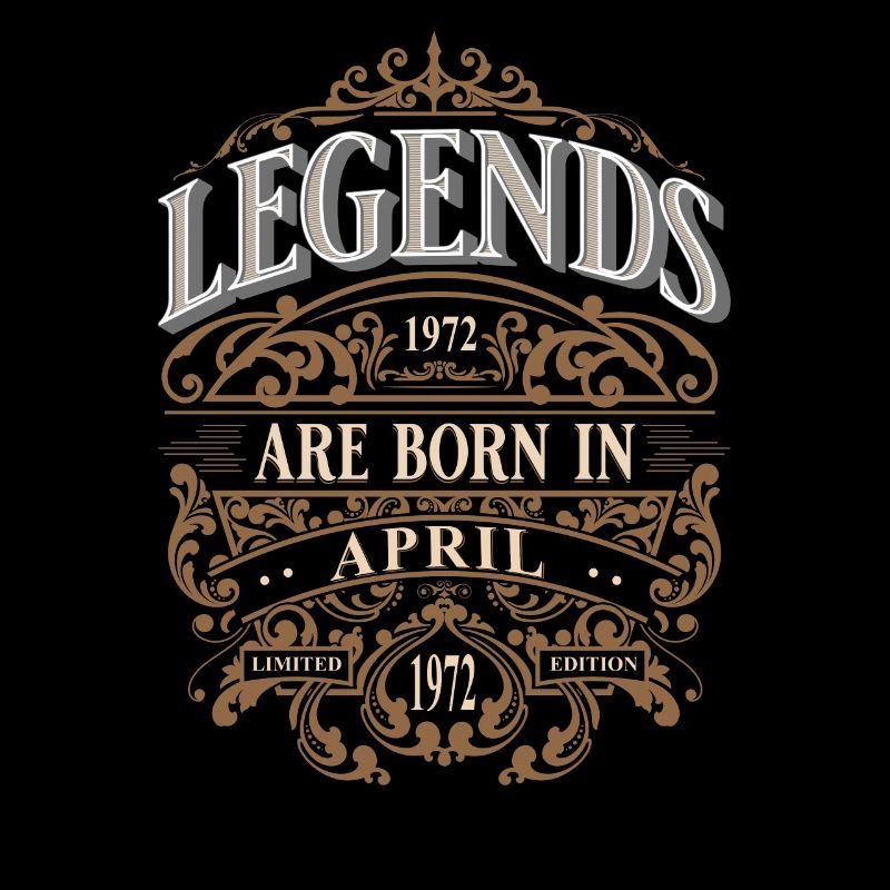 1972 Avril Né Anniversaire Année de naissance