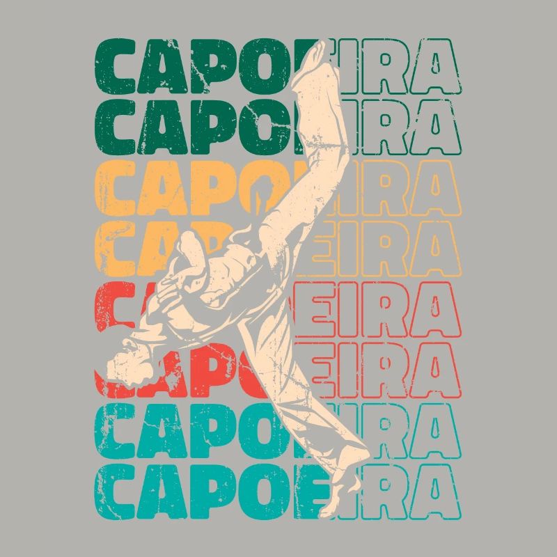 Texte Capoeira Rétro Ginga Capoeirista Danse