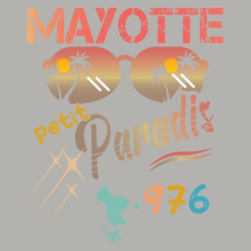 idee cadeau design graphique carte de Mayotte 976