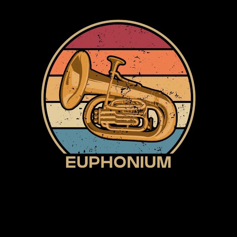 Retro Euphonist Euphoniumist Instrument Player
