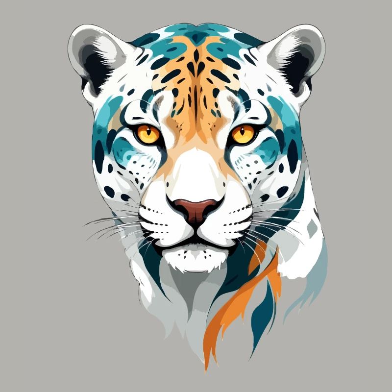 Leopard Vector Art Vibrant Colors Illustration