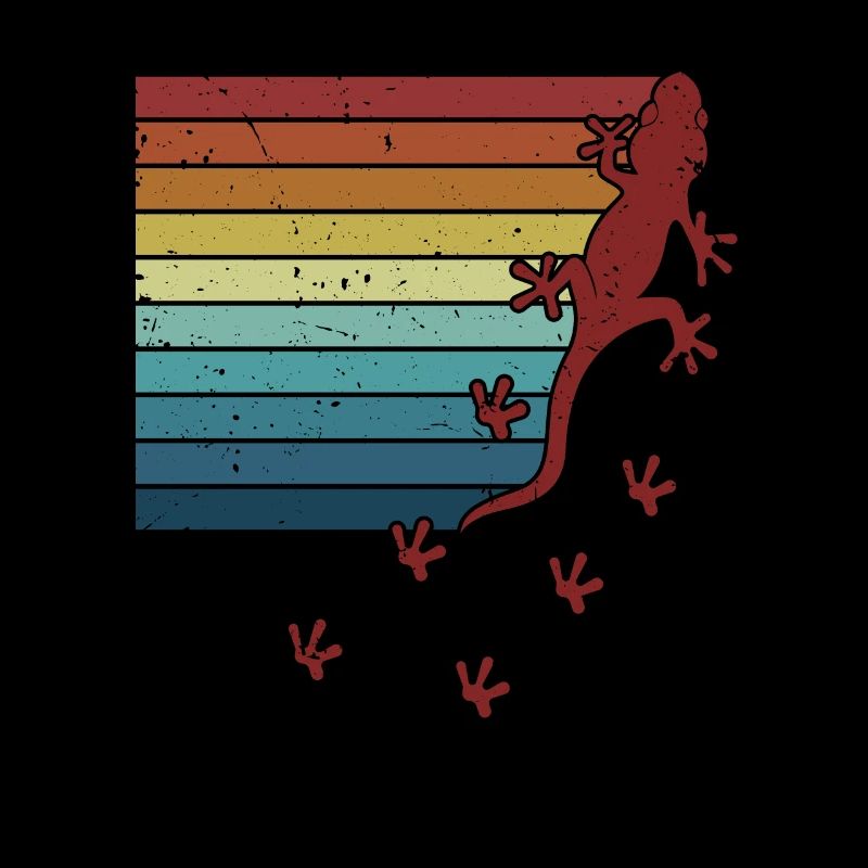 Retro Eidechse Gekkota Schopfgecko Experte Leopard