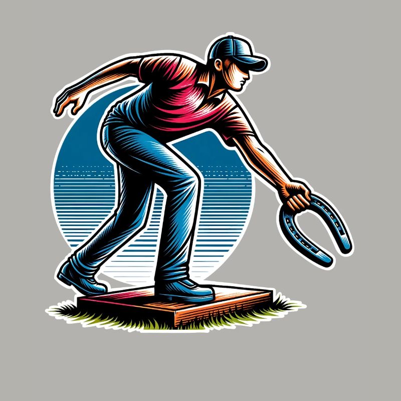 Horseshoe Throwing Horseshoe Pitching