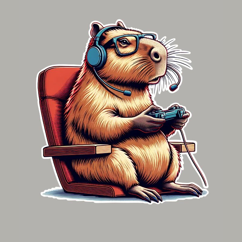 Capybara Nerd du jeu