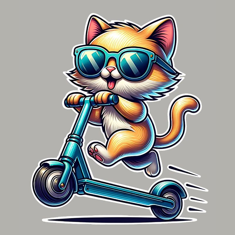 E-Scooter E-Roller Katze Scooter