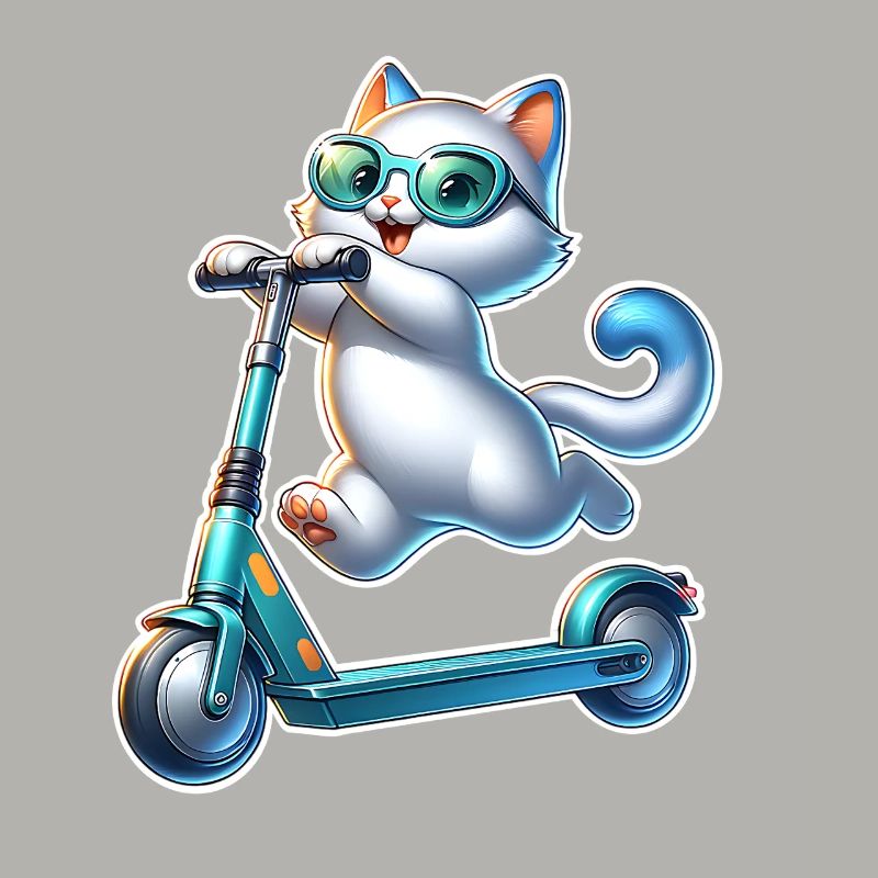 E-Scooter E-Roller Katze Scooter