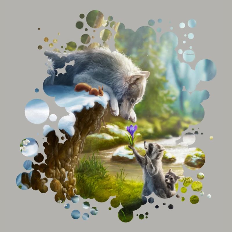Freunde (Wolf & Waschbär)