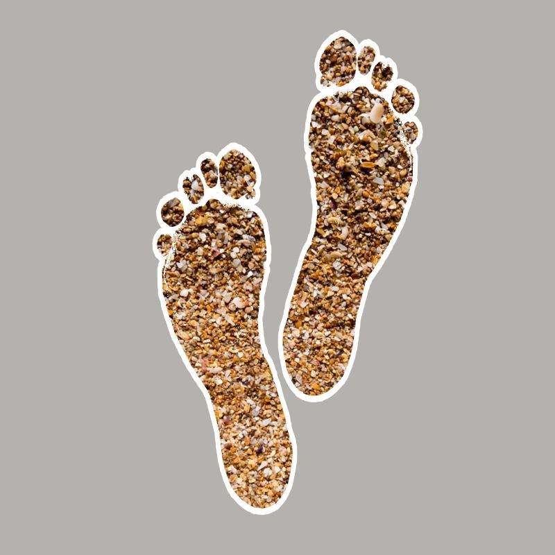 PLAGE DE SABLE PIEDS NUS