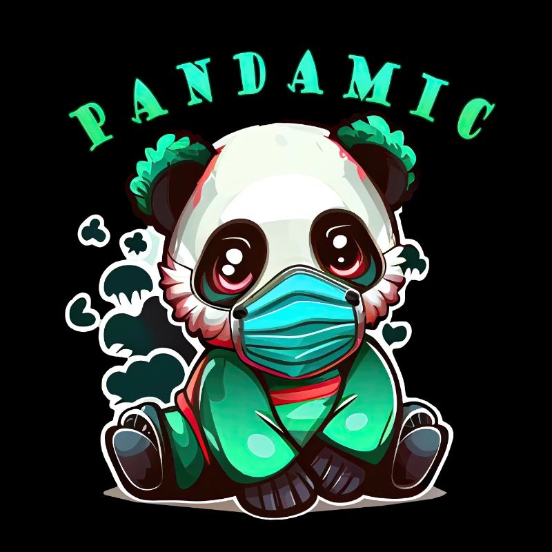 Panda-Pandamic Süß Sitzend
