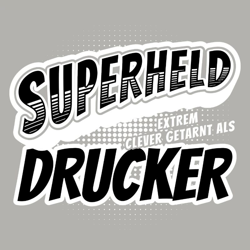 Superheld, clever getarnt als Drucker