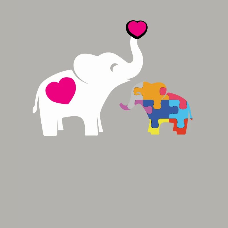 Cadeau de tee-shirt de conscience d'éléphant d'autisme