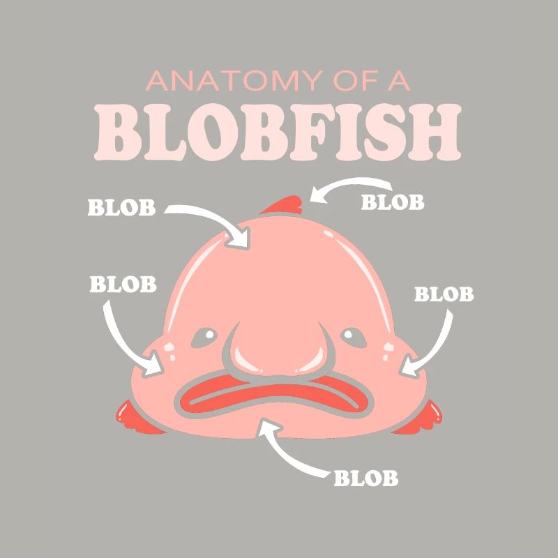 Blobfisch Tiefsee Grumpy Introvertiert Geschenk