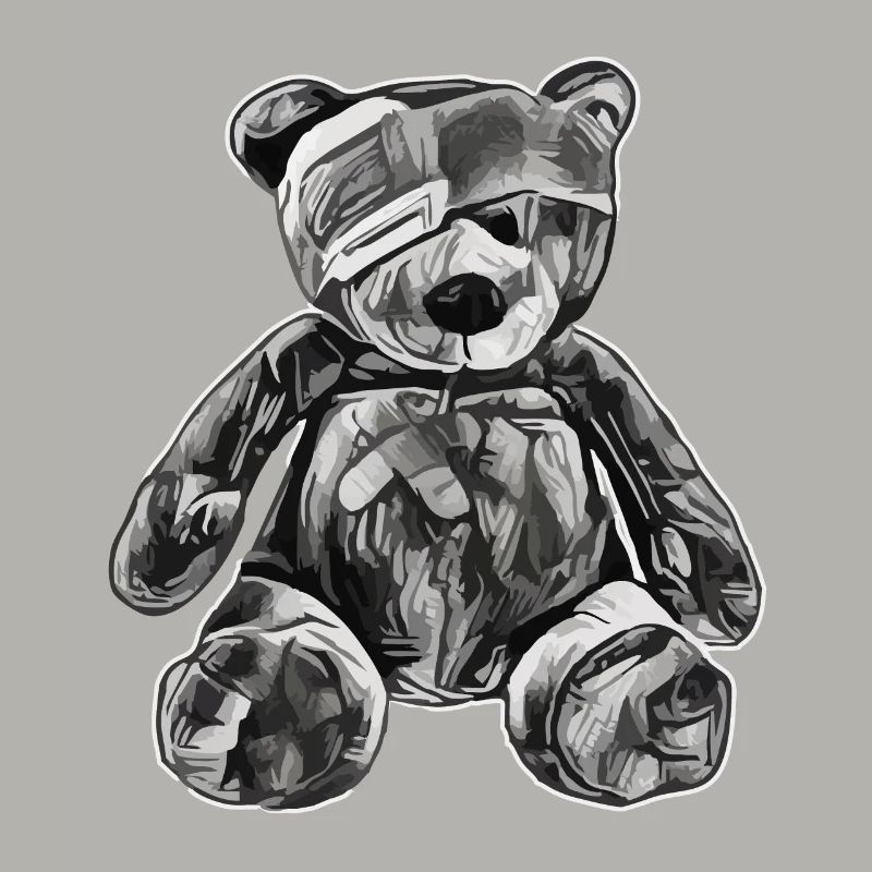 Ours en peluche jouet avec cache-oeil