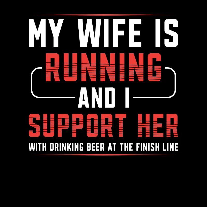 My wife is running and I support her with