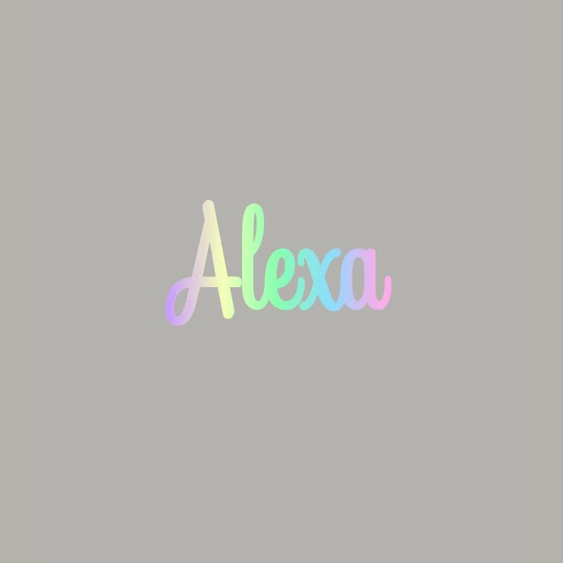 ALEXA Rainbow Minimalist Cursive