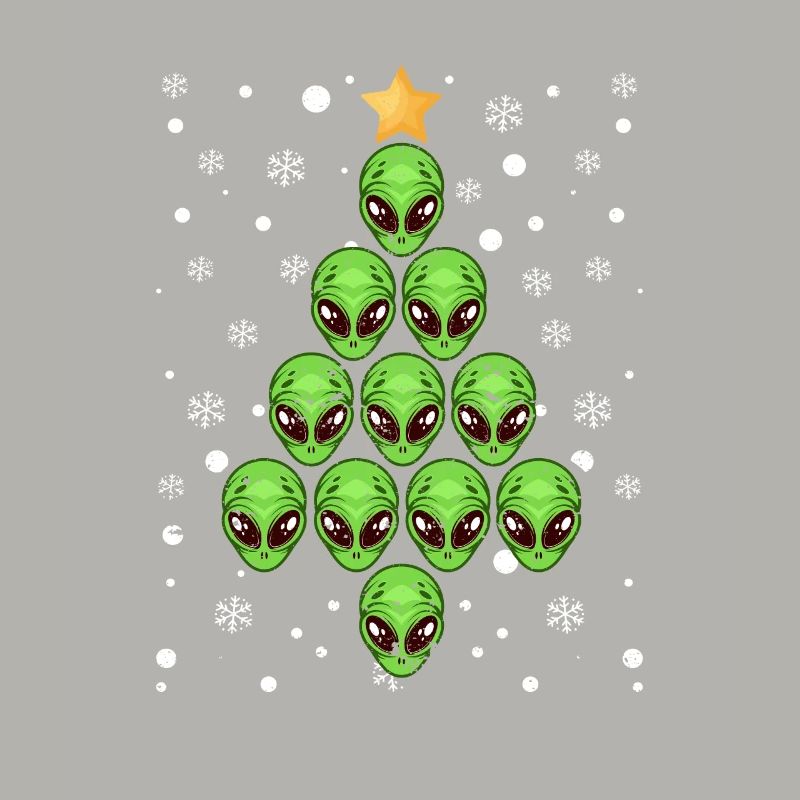 Alien Weihnachtsbaum Xmas Pyjamas PJs Space Funny