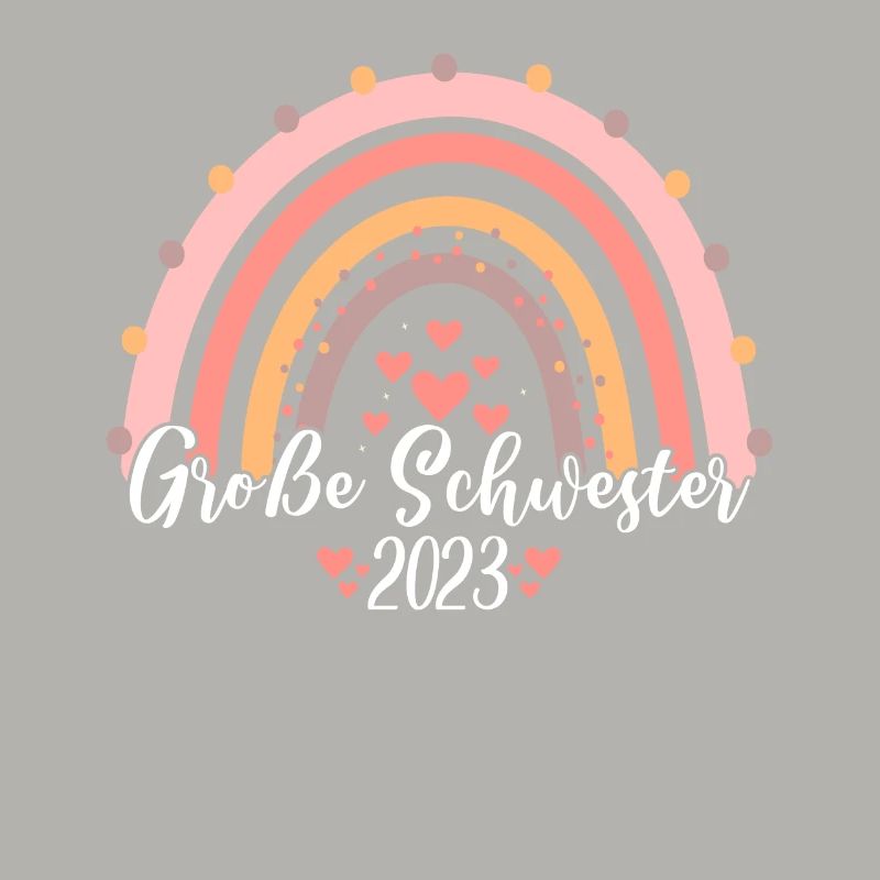 Große Schwester 2023 Boho Regenbogen Mädchen