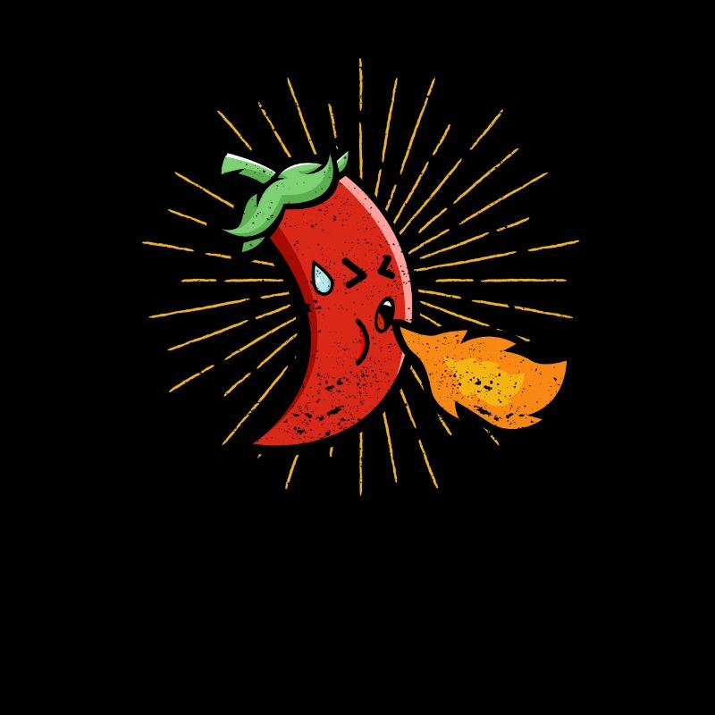 Funny Extra Sharp Hot Chili Barbecue Peppers Grill