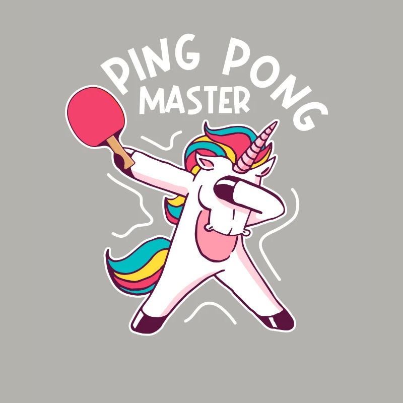 Ping Pong Master Dabbing Unicorn Funny Table