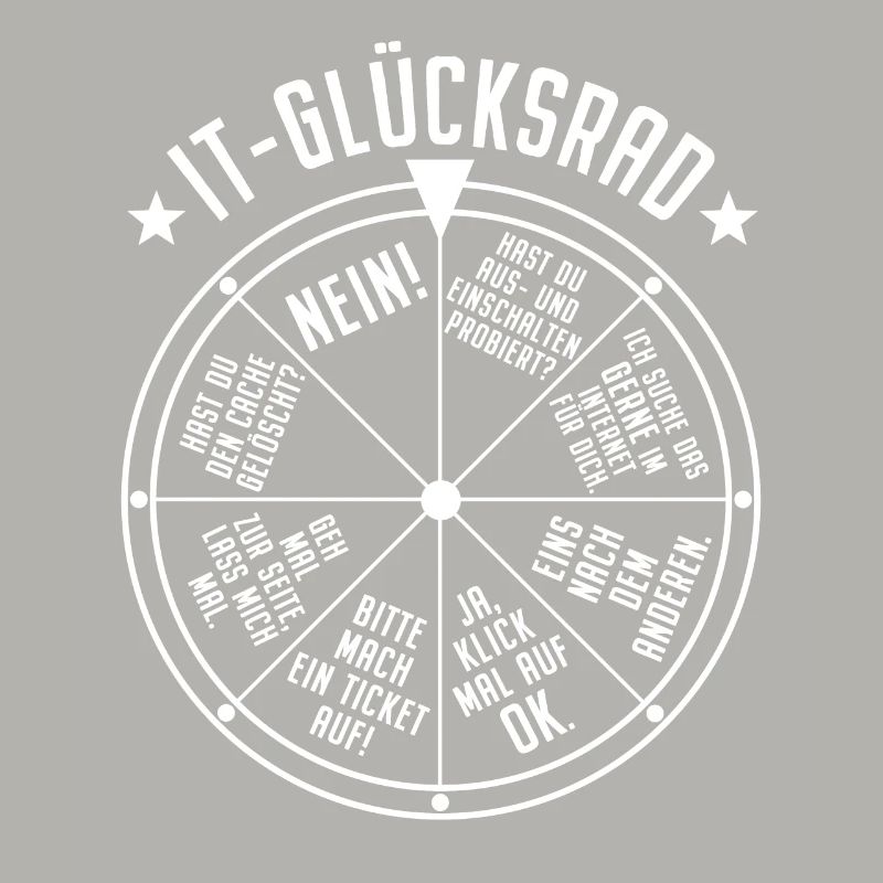 IT Support Glücksrad Service Desk IT Helpdesk Nerd