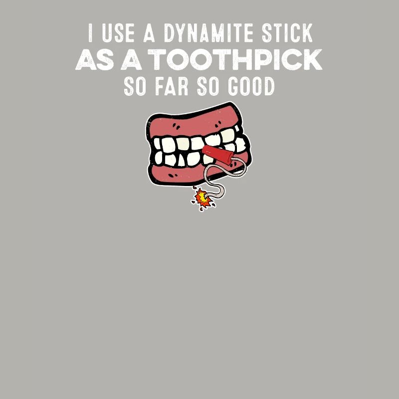 J’utilise un bâton de dynamite comme jeu de mots de gangster cure-dent