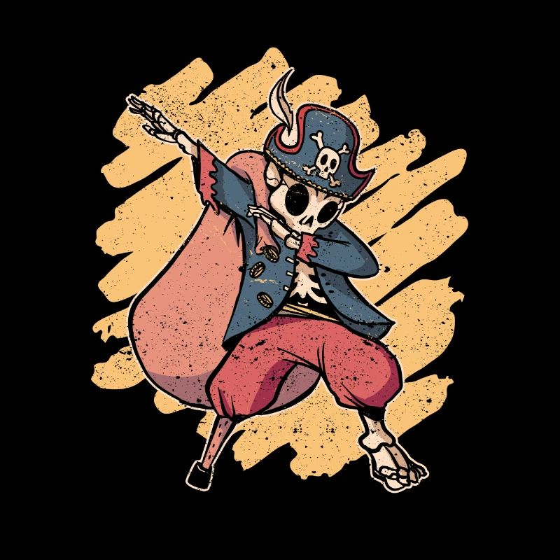 Halloween Dabbing Pirate Skeleton Funny Dab Dance