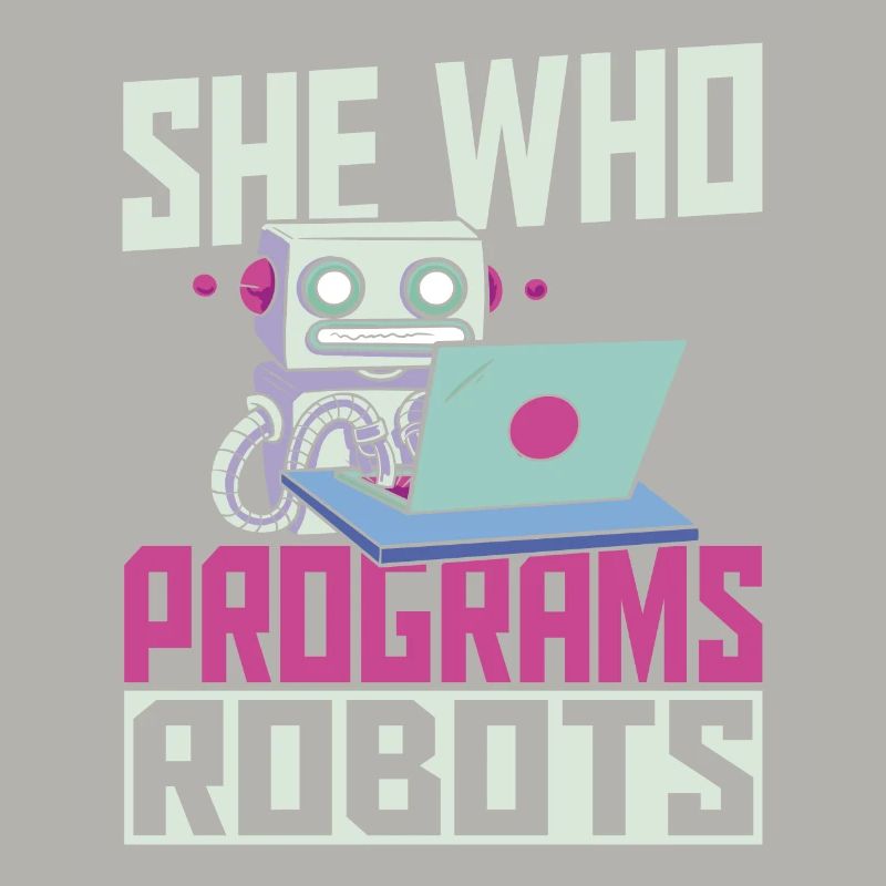 Sie, die Roboter programmiert Robotik
