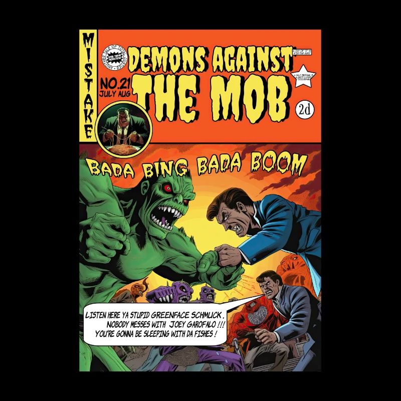 Retro Horror Comic - Dämonen gegen den Mob
