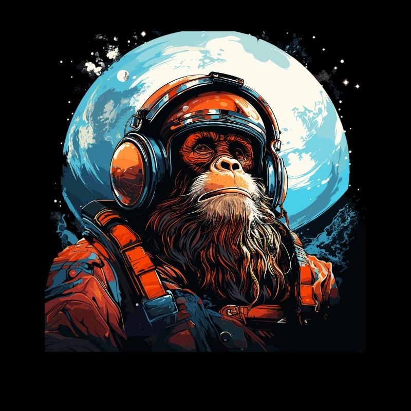 Outer Space Ape - Ape into the Galaxy Space Monkey