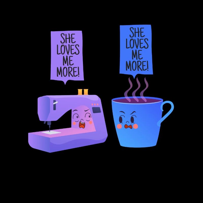 Sewing Machine Coffee Funny Sewing Quilting Seamstress