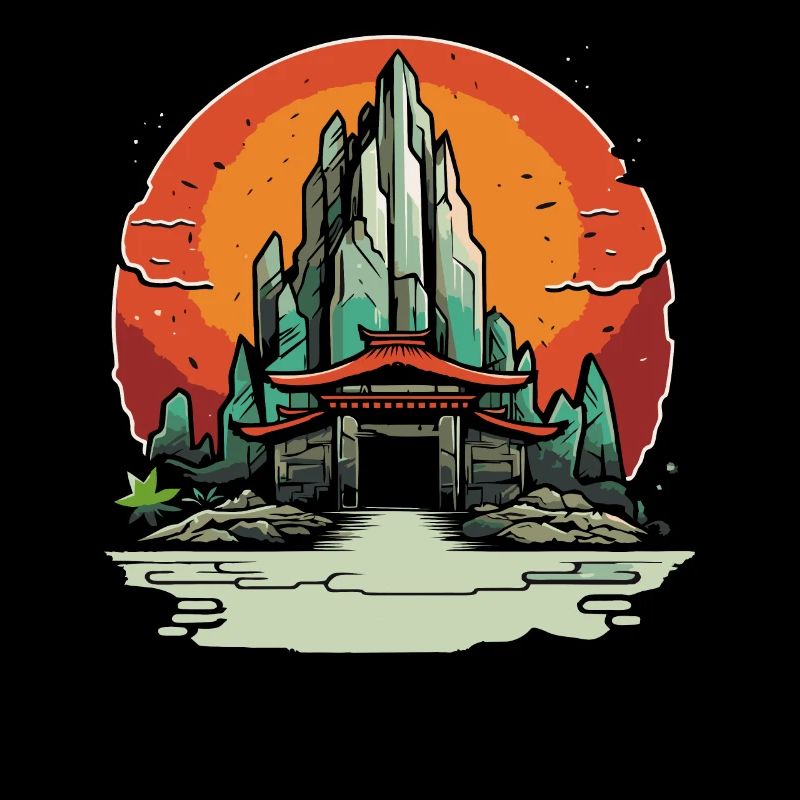 Japanischer Anime Tempel