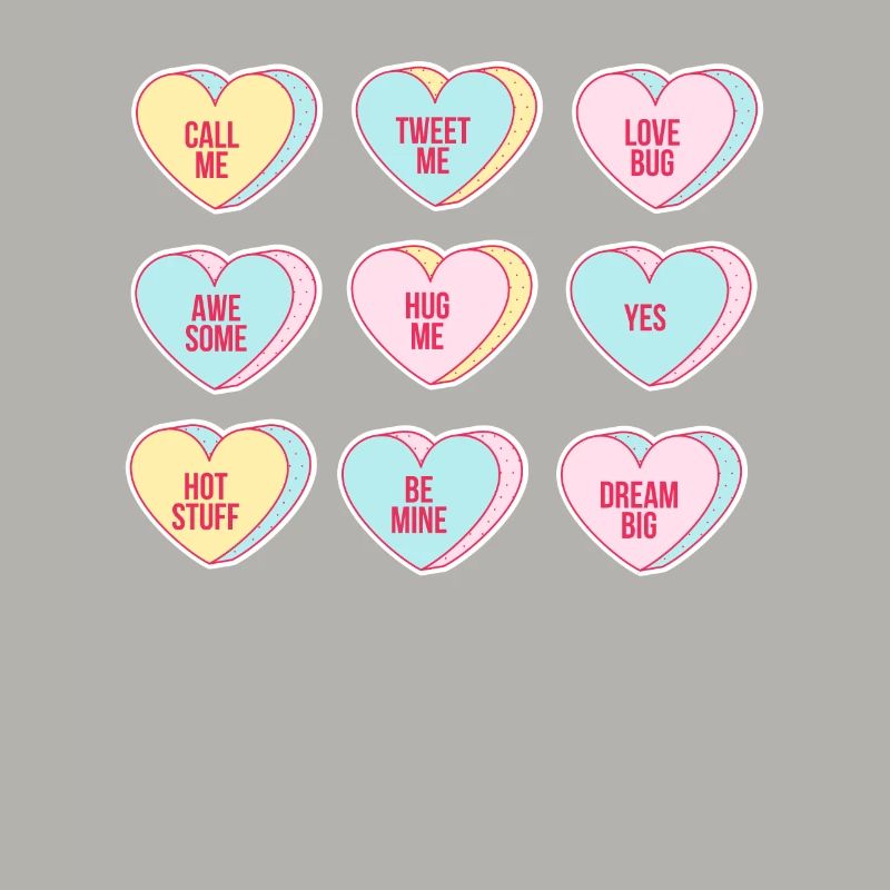 Joyeuse Saint-Valentin Candy Conversation Coeurs