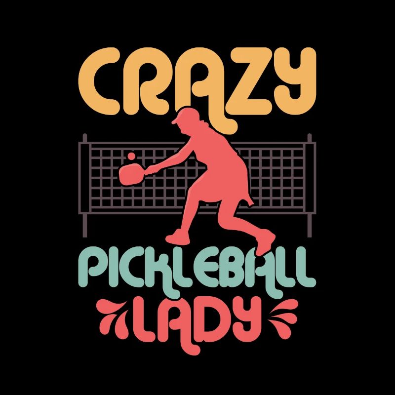 Crazy Pickleball Lady Player Paddle Racket