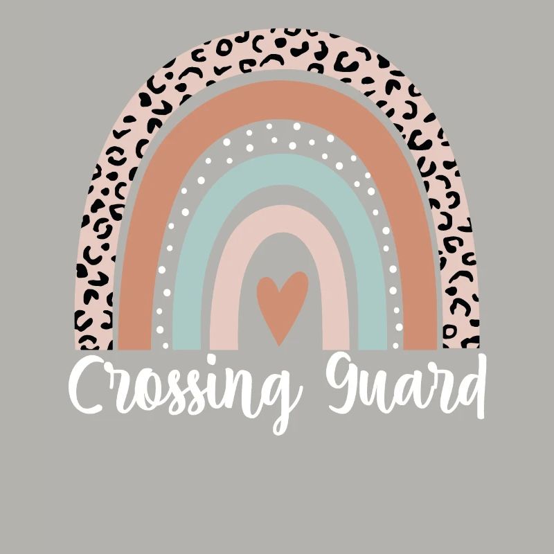 Crossing Guard Rainbow Leopard Funny Crossing