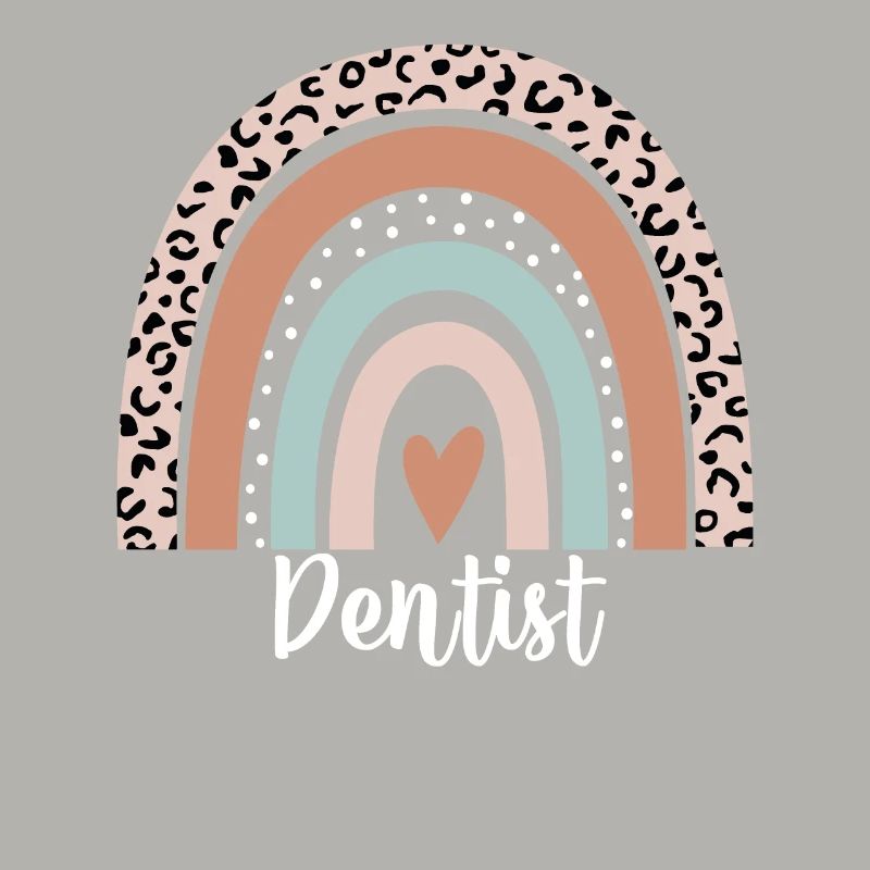 Dentist Rainbow Leopard Funny Dentist Appreciation