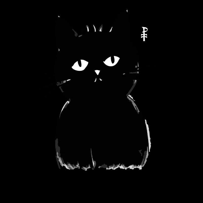 Chat noir ennuyé
