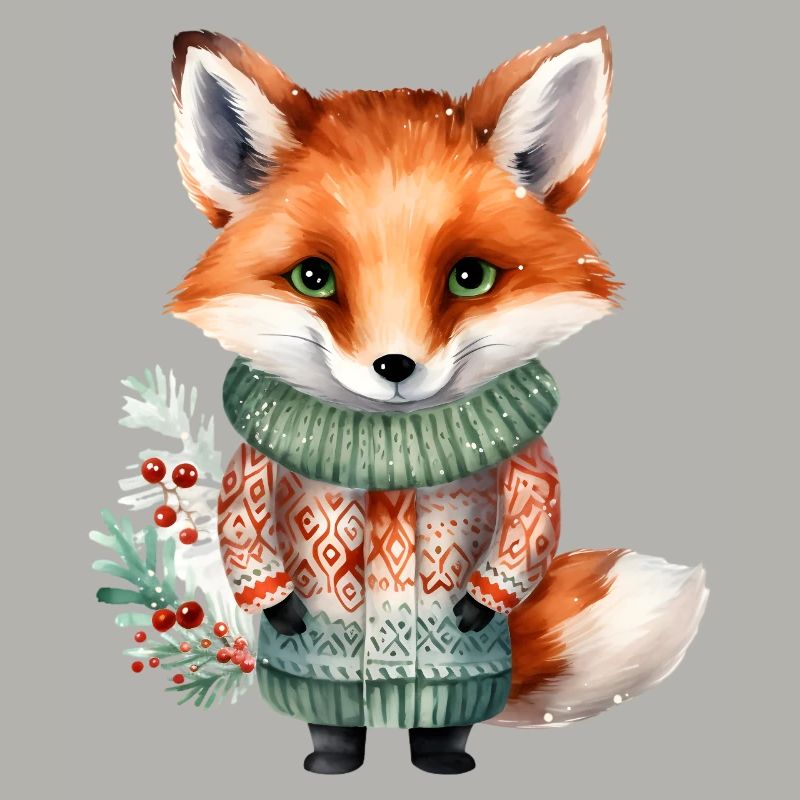 Winterfuchs im Pullover