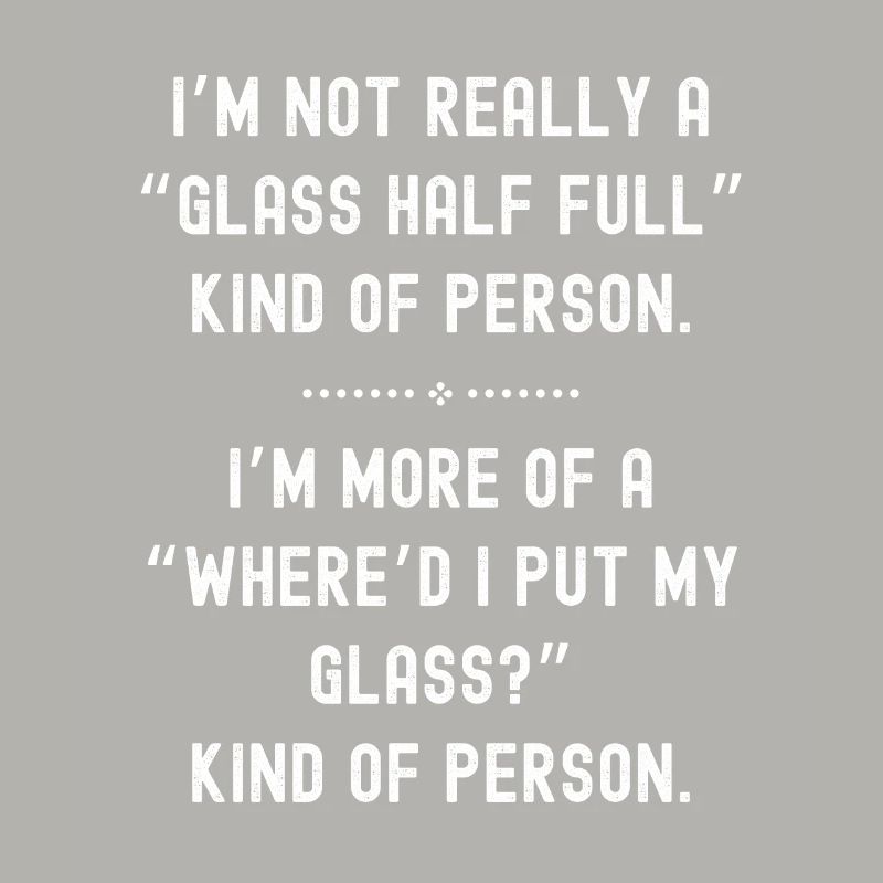 Glas halb voll oder leer