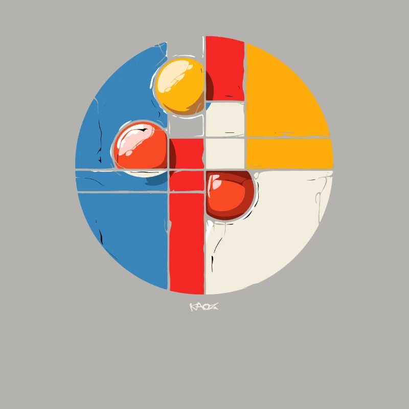 Abstrakte moderne Kunst: Donut