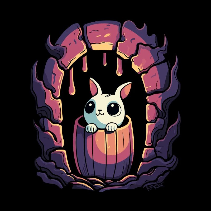 The cute dungeon bunny in a barrel