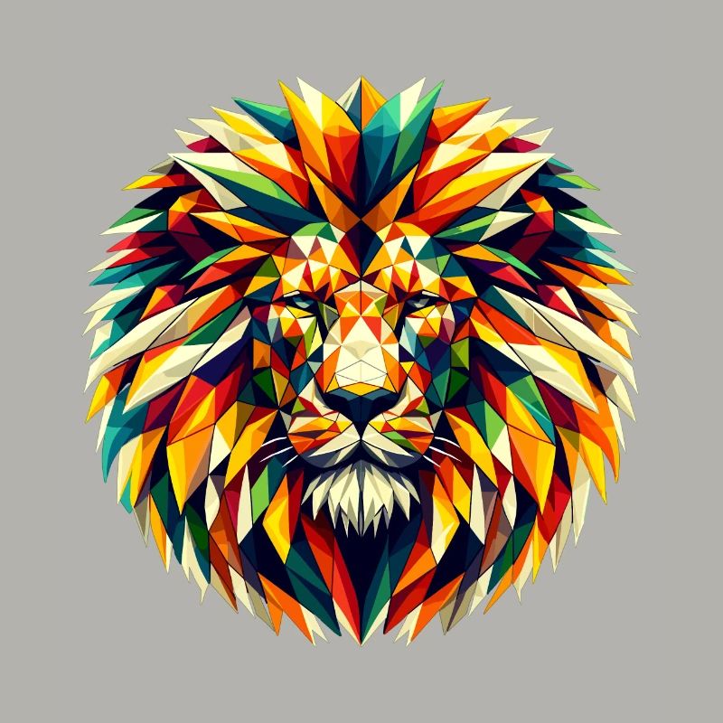 Lion in polygon illustration