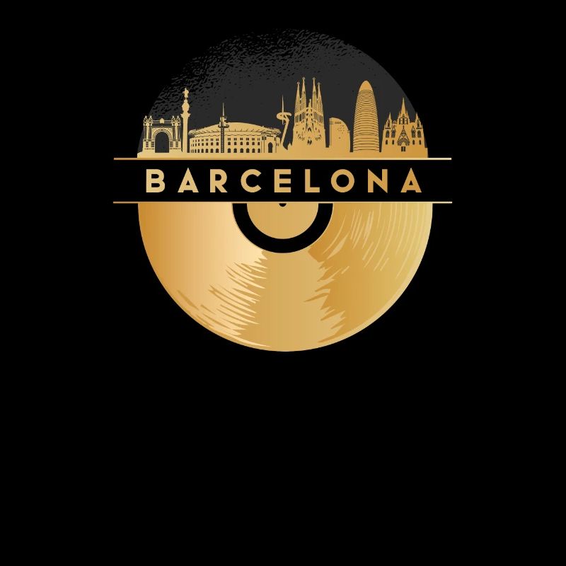 Disque Vinyle - Skyline-Espagne-Barcelone