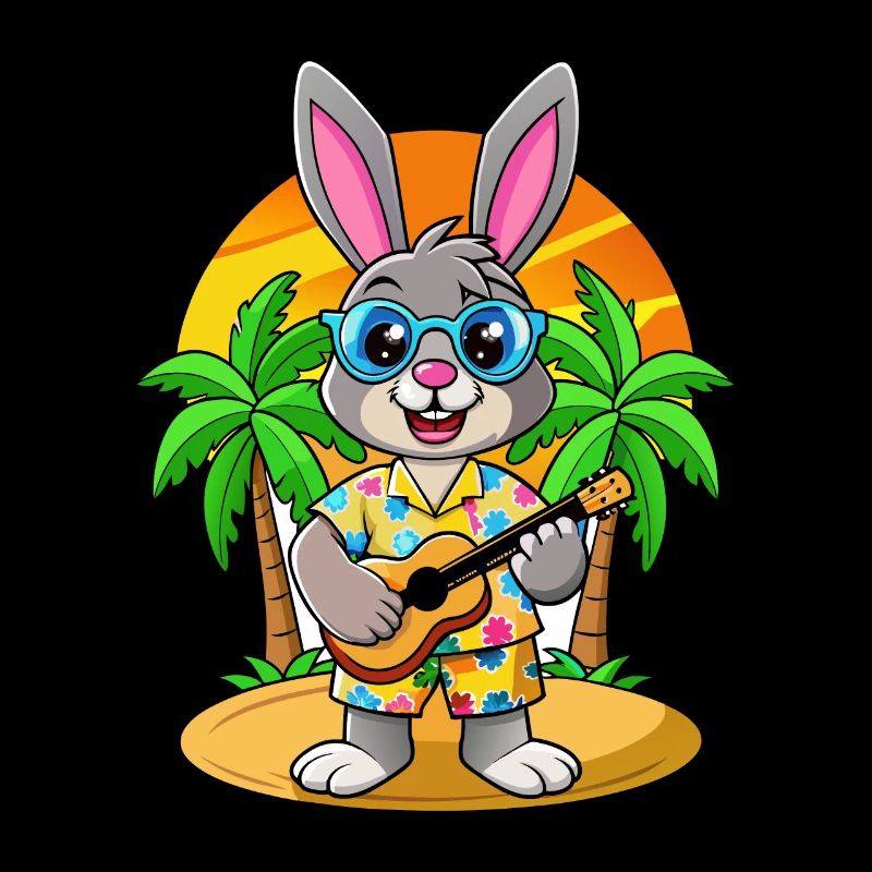 Funny Rabbit Cartoon Summer Beach Sunglasses