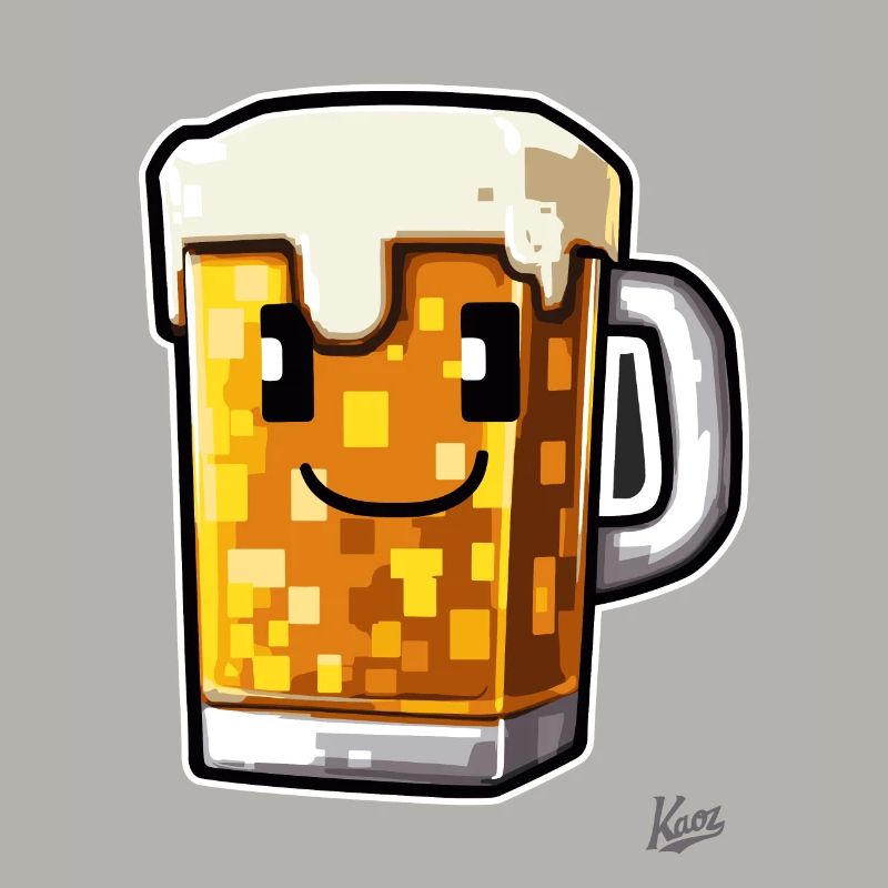 Pixel-Handwerker-Bier