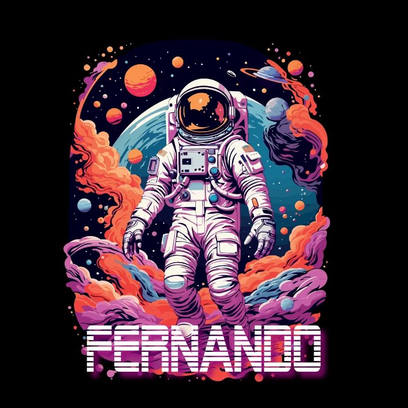 FERNANDO - Beautiful boy name with astronaut