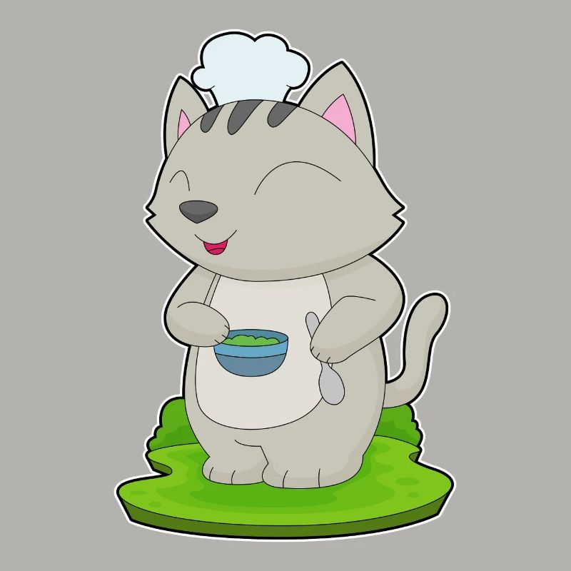 Cuisson dans un bol de cuisson pour chats