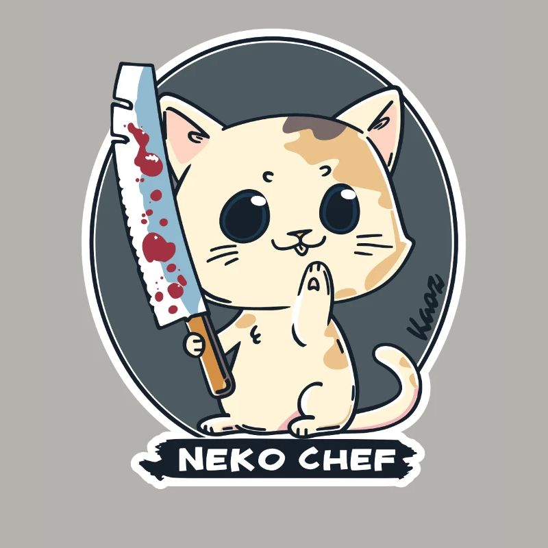 Neko Chef - Chat effronté avec couteau de chef