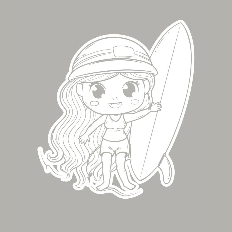 Kleines Surfer Mädchen