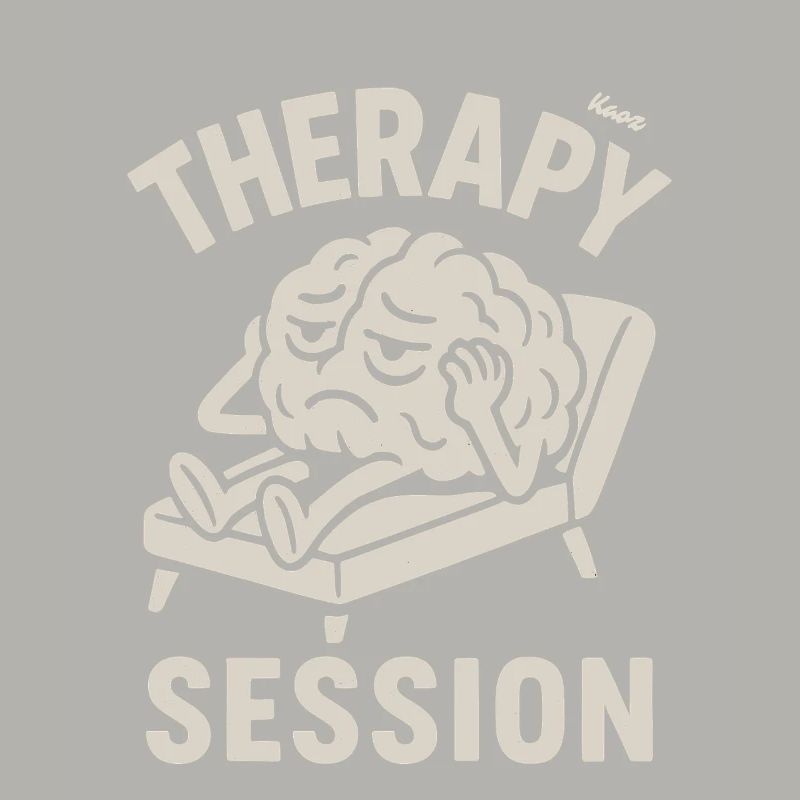 Brain with headache in therapy session